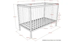 Babyledikant Dino 60x120