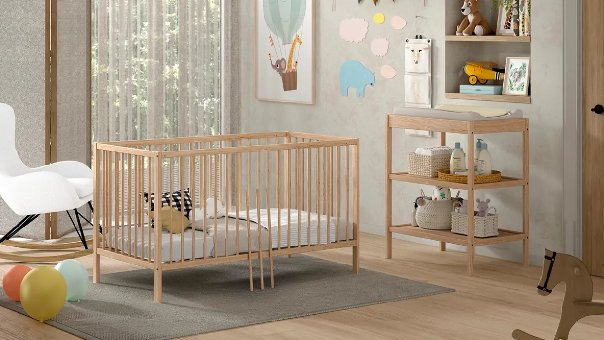 Babyledikant Dino 70x140 met verzorgingstafel