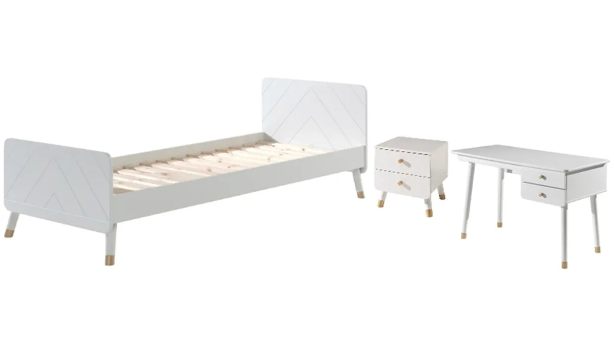 Bed Billy met nachtkast en bureau