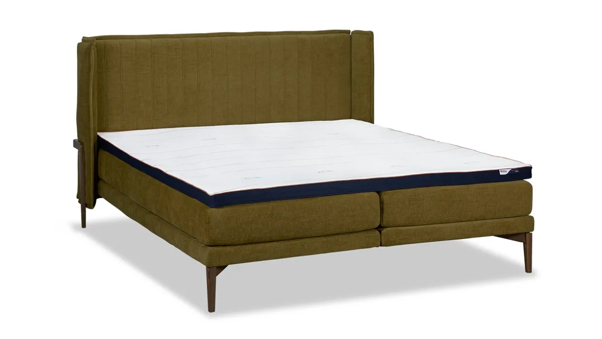 Bed Element Vivid met gestoffeerde matrassen en Cool Motion topper