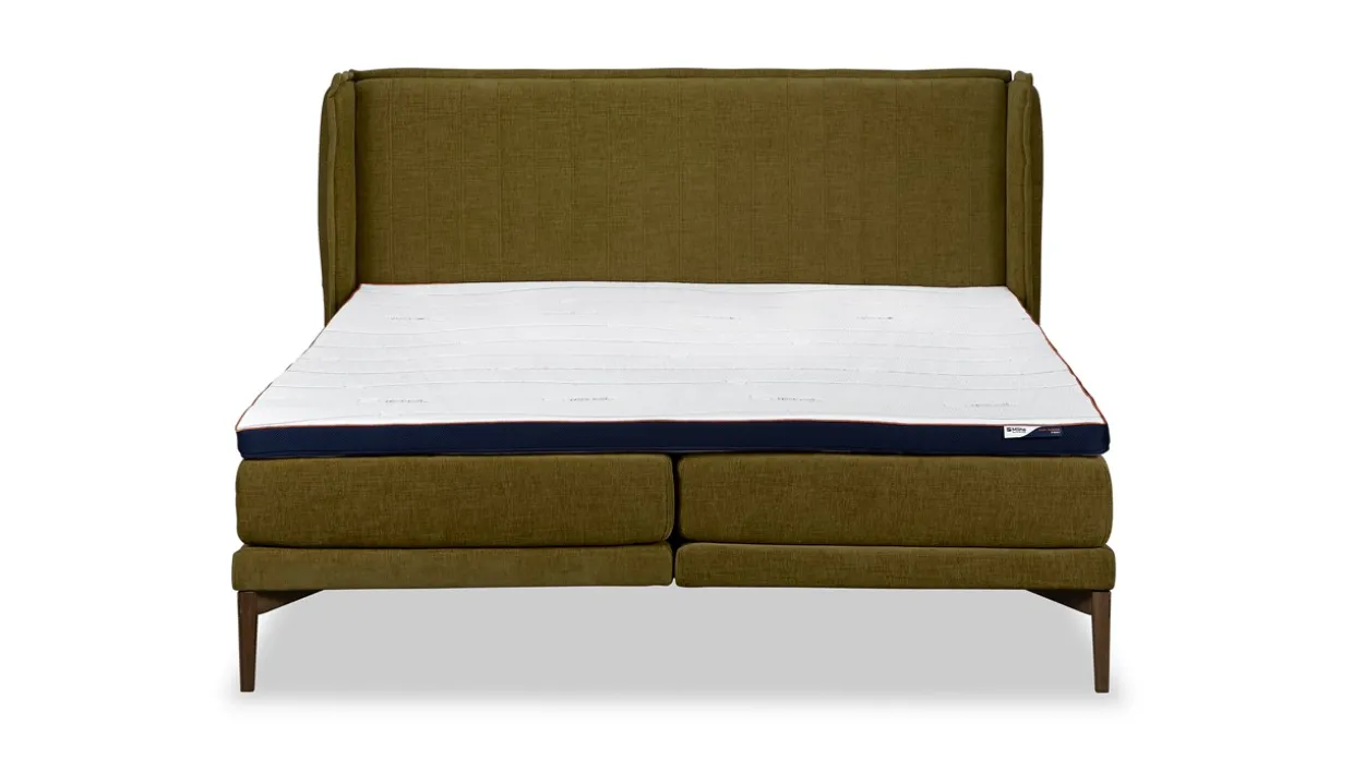 Bed Element Vivid met gestoffeerde matrassen en Cool Motion topper