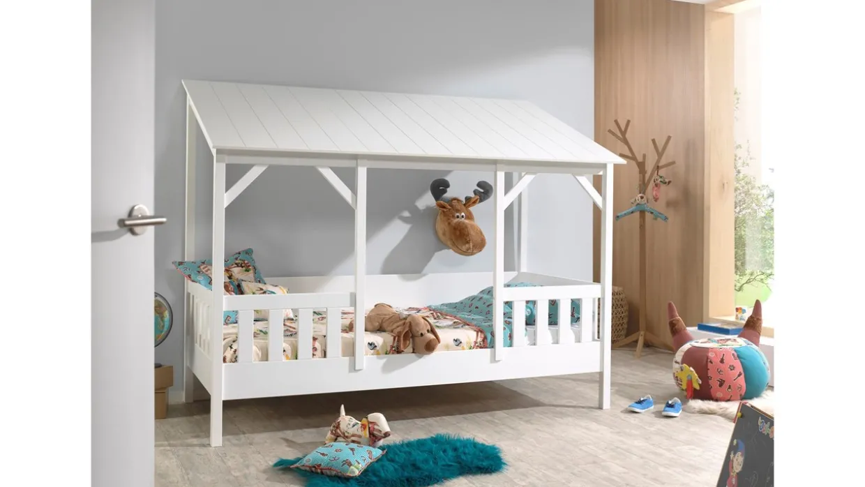 Bed HuisBed inclusief vensterbanken, heel dak en slaaplade