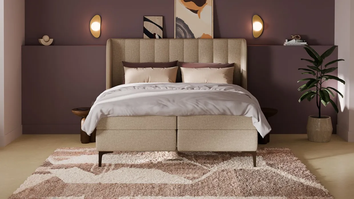 Boxspring Ivory - Linen touch