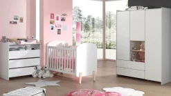 Complete babykamer Kiddy met commode, opzet en kast 3-deurs
