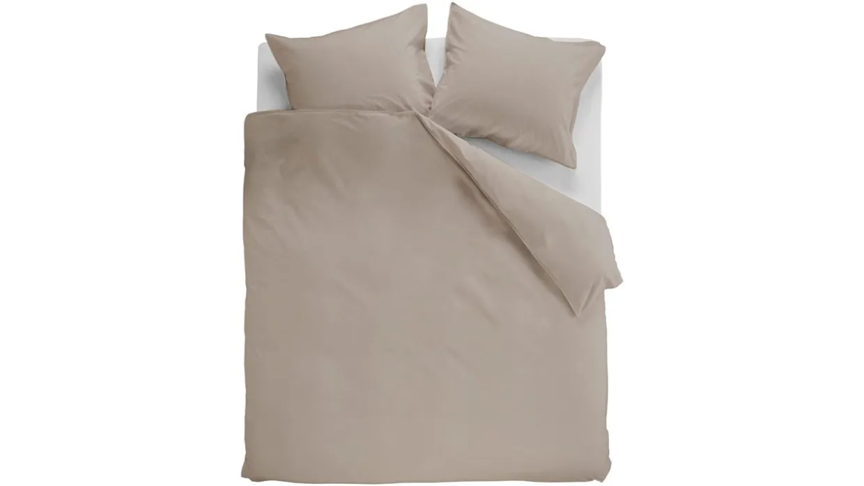 Dekbedovertrek Cotton Uni Taupe