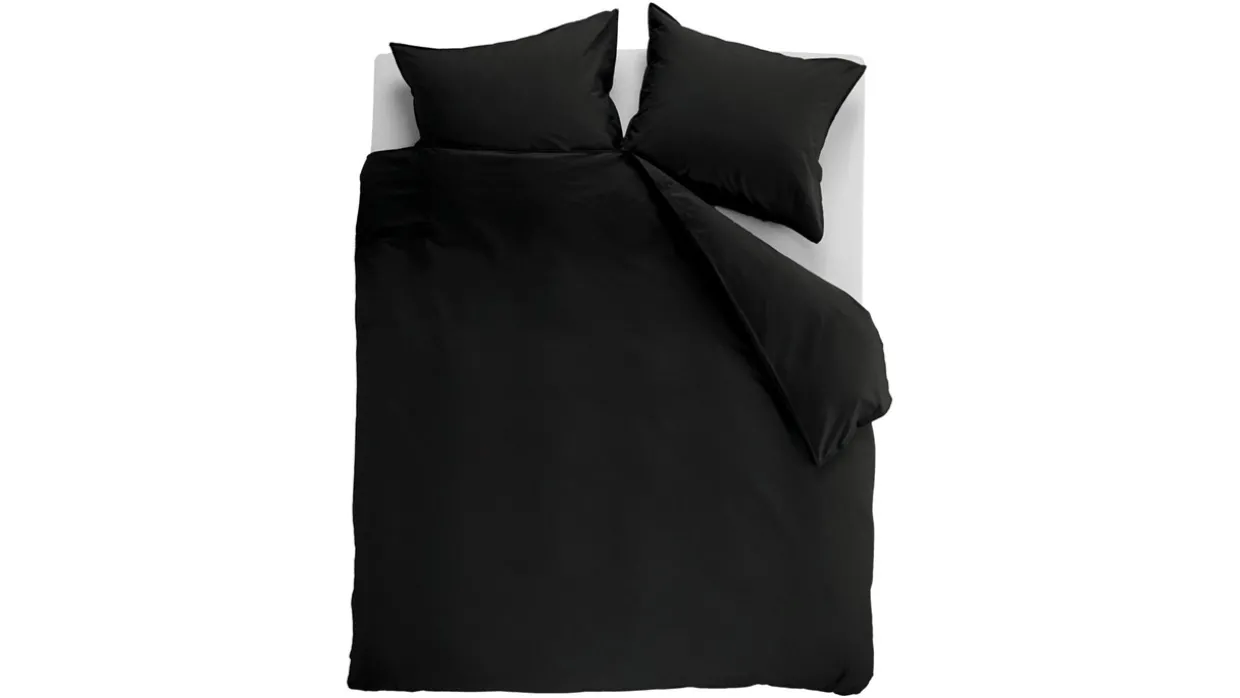 Dekbedovertrek Cotton Uni Black