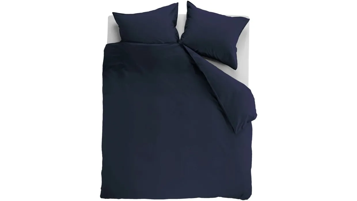 Dekbedovertrek Cotton Uni Dark Blue
