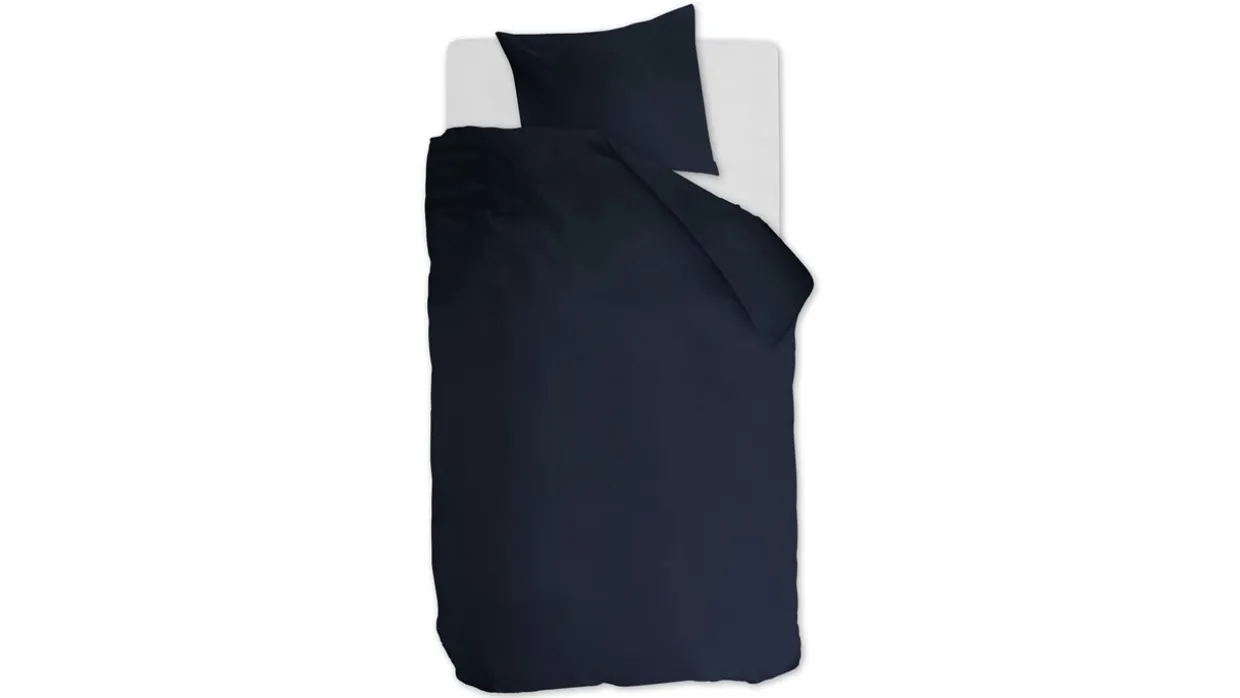Dekbedovertrek Cotton Uni Dark Blue