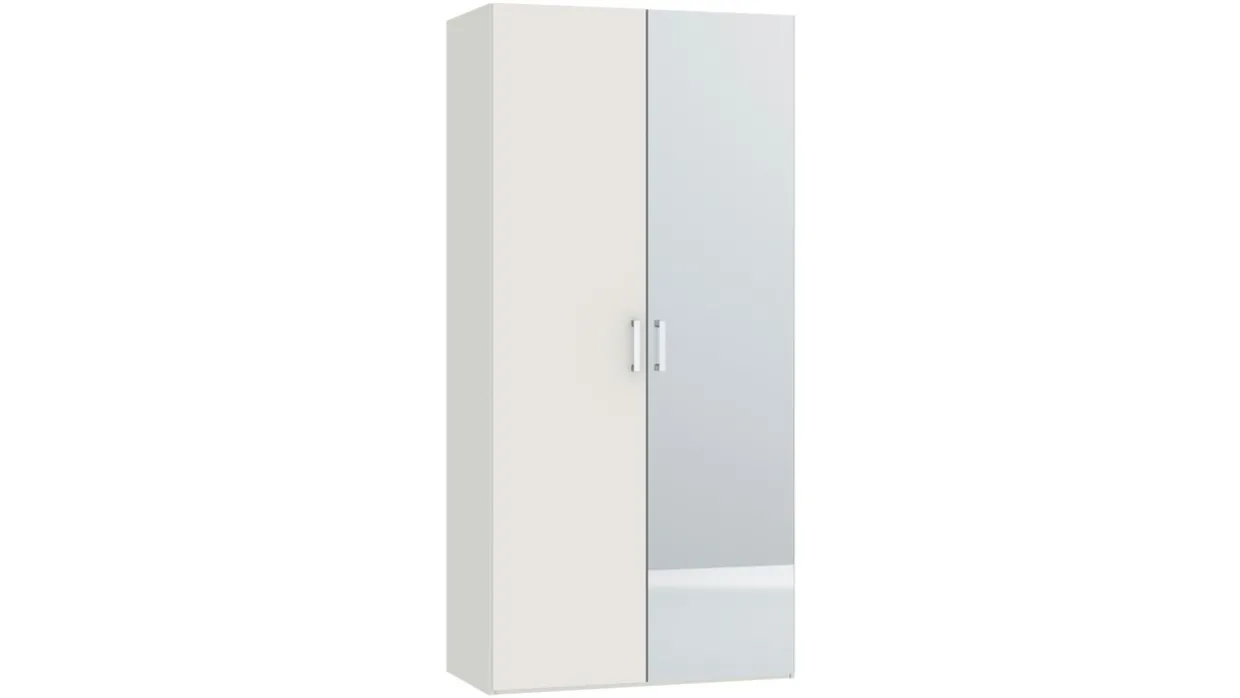 Draaideurkast Compact met hout- en spiegeldeuren