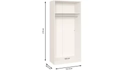 Draaideurkast Compact met hout- en spiegeldeuren