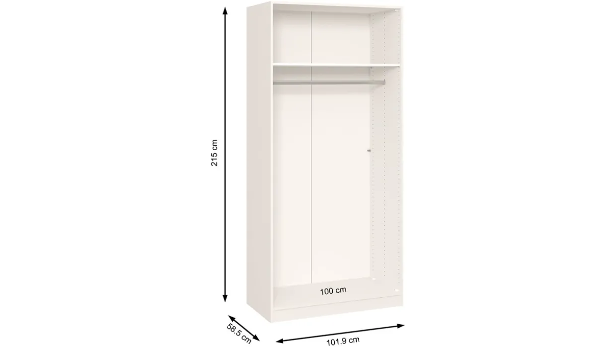Draaideurkast Compact met hout- en spiegeldeuren