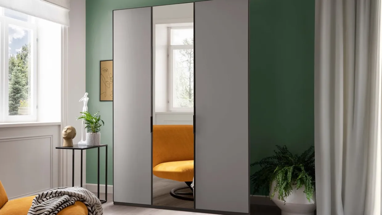 Draaideurkast Onyx met spiegel