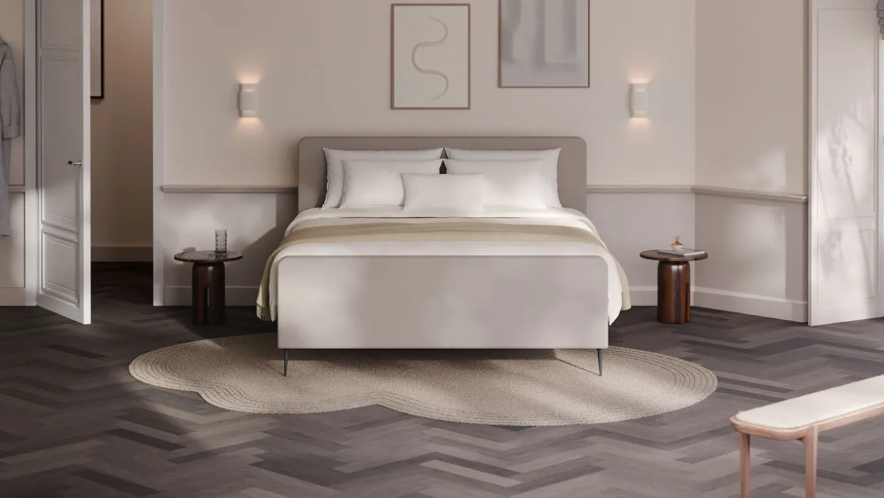 Elektrische boxspring Glade - Natural linen