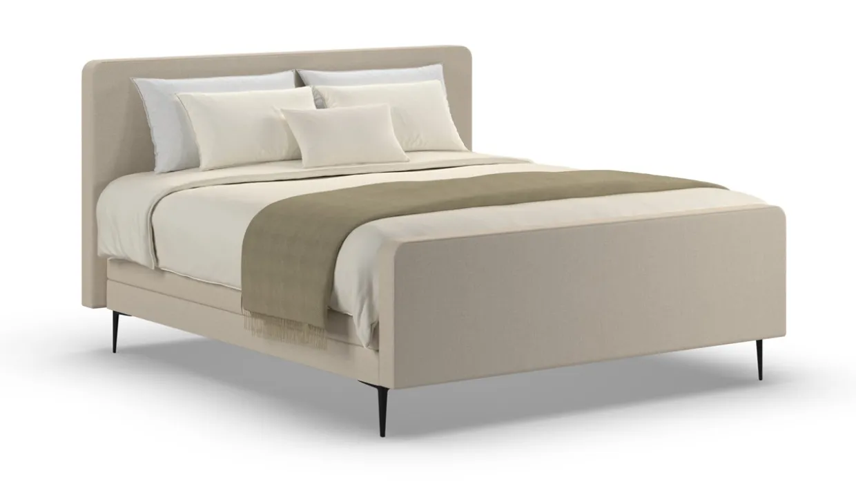 Elektrische boxspring Glade - Natural linen