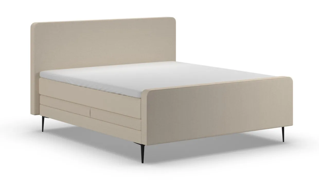 Elektrische boxspring Glade - Natural linen