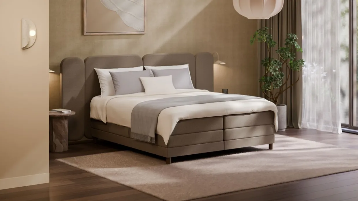 Elektrische boxspring Ridge - Warm wool