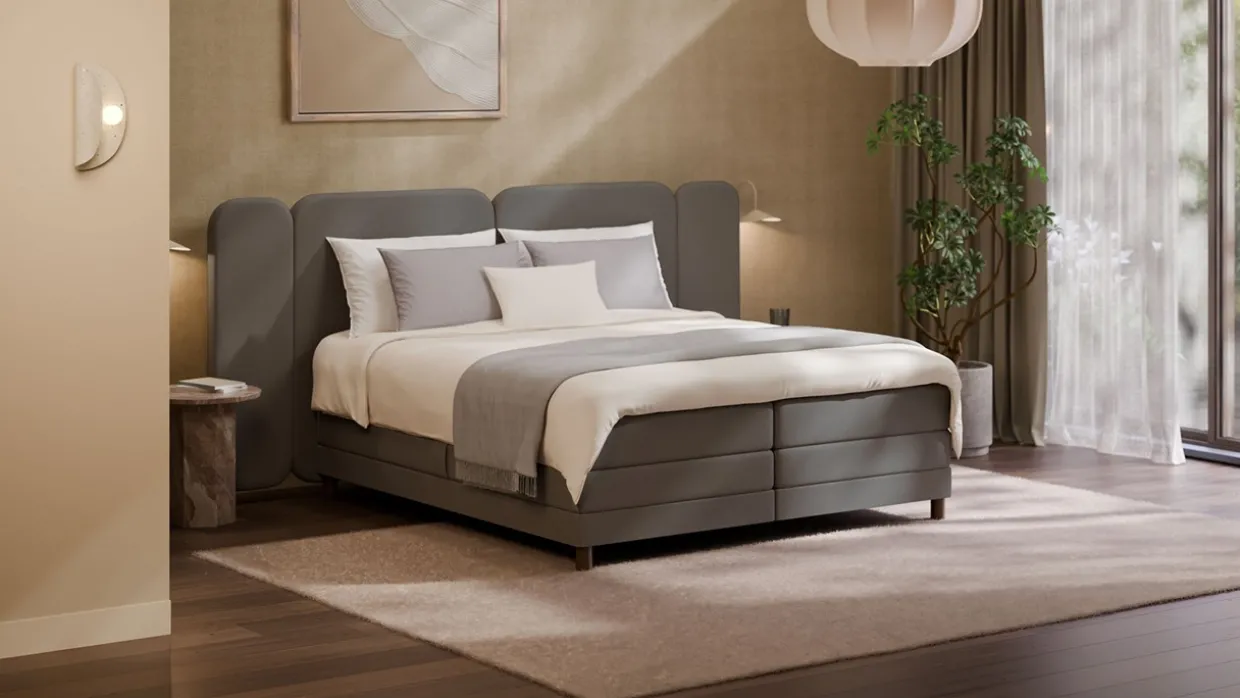 Elektrische boxspring Ridge - Wool look