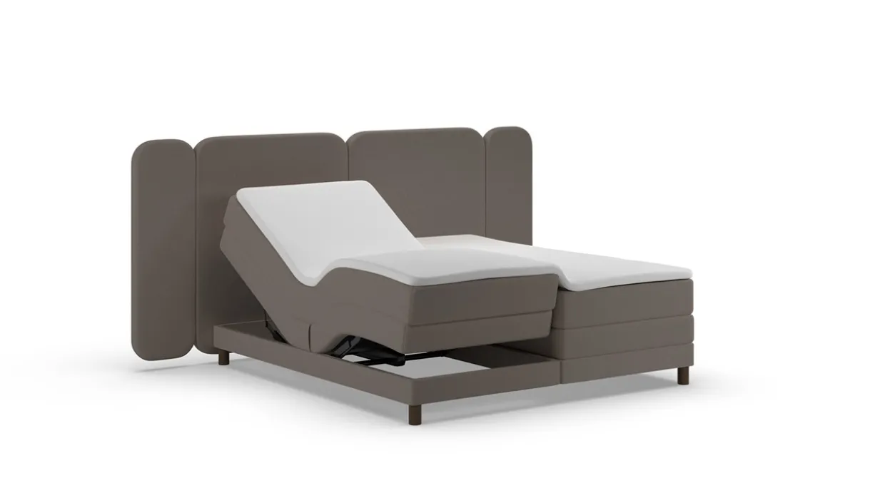 Elektrische boxspring Ridge - Wool look