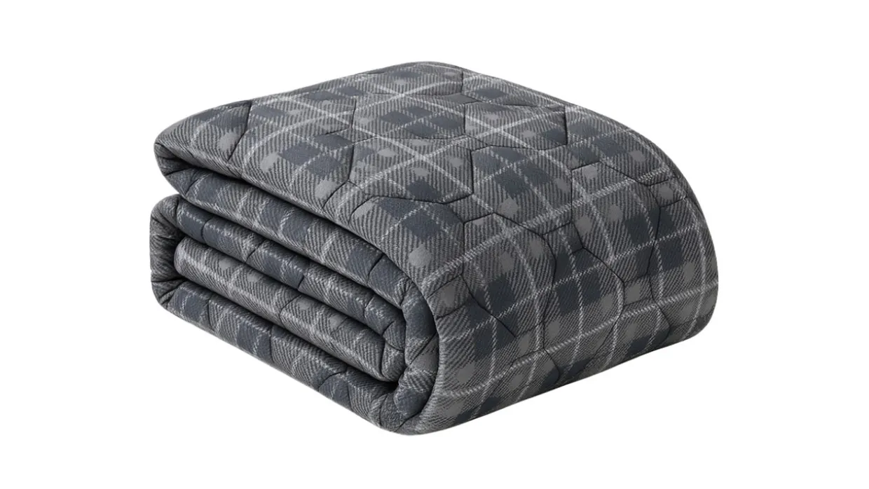 HappyBed Grey Tartan - dekbed zonder overtrek
