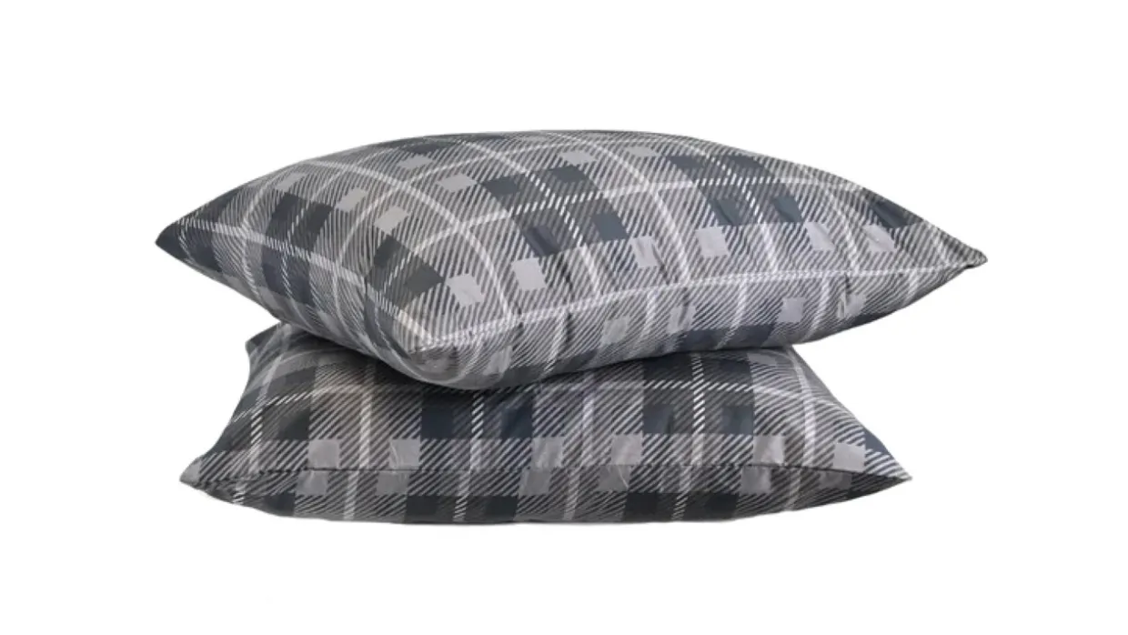 HappyBed Grey Tartan - kussensloop (set van 2 stuks)