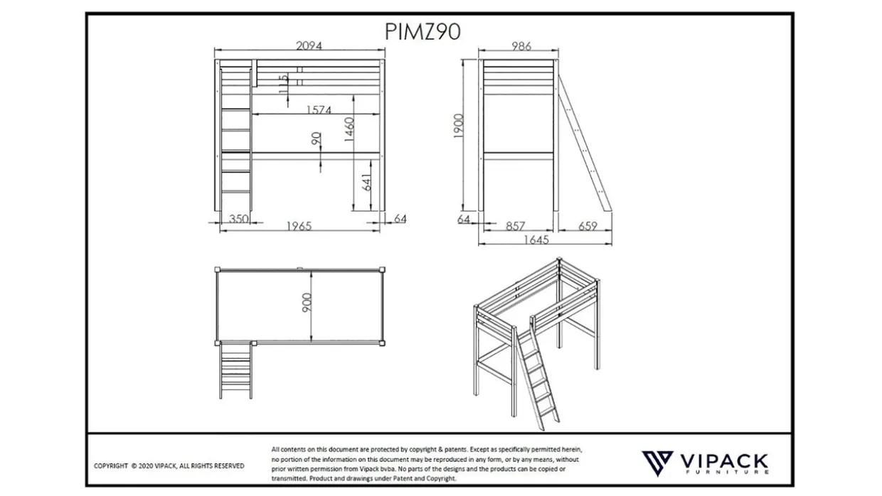 Hoogslaper Pino Mezzanine