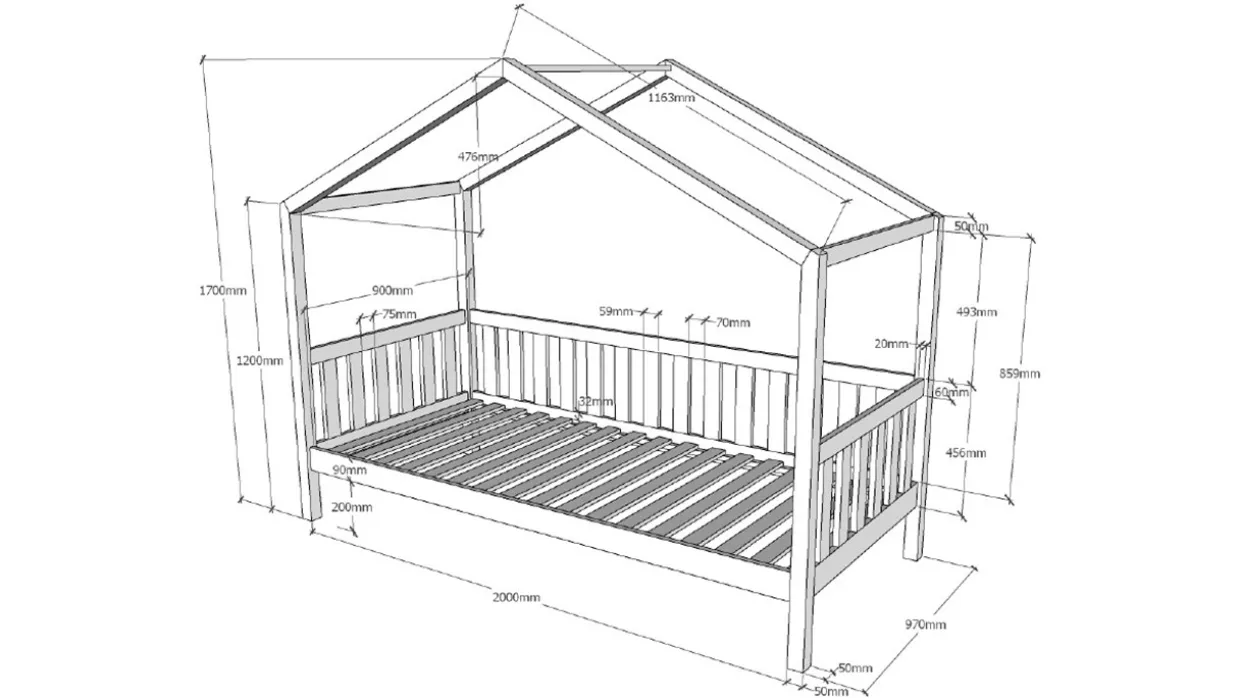 Huisbed Dallas met matras