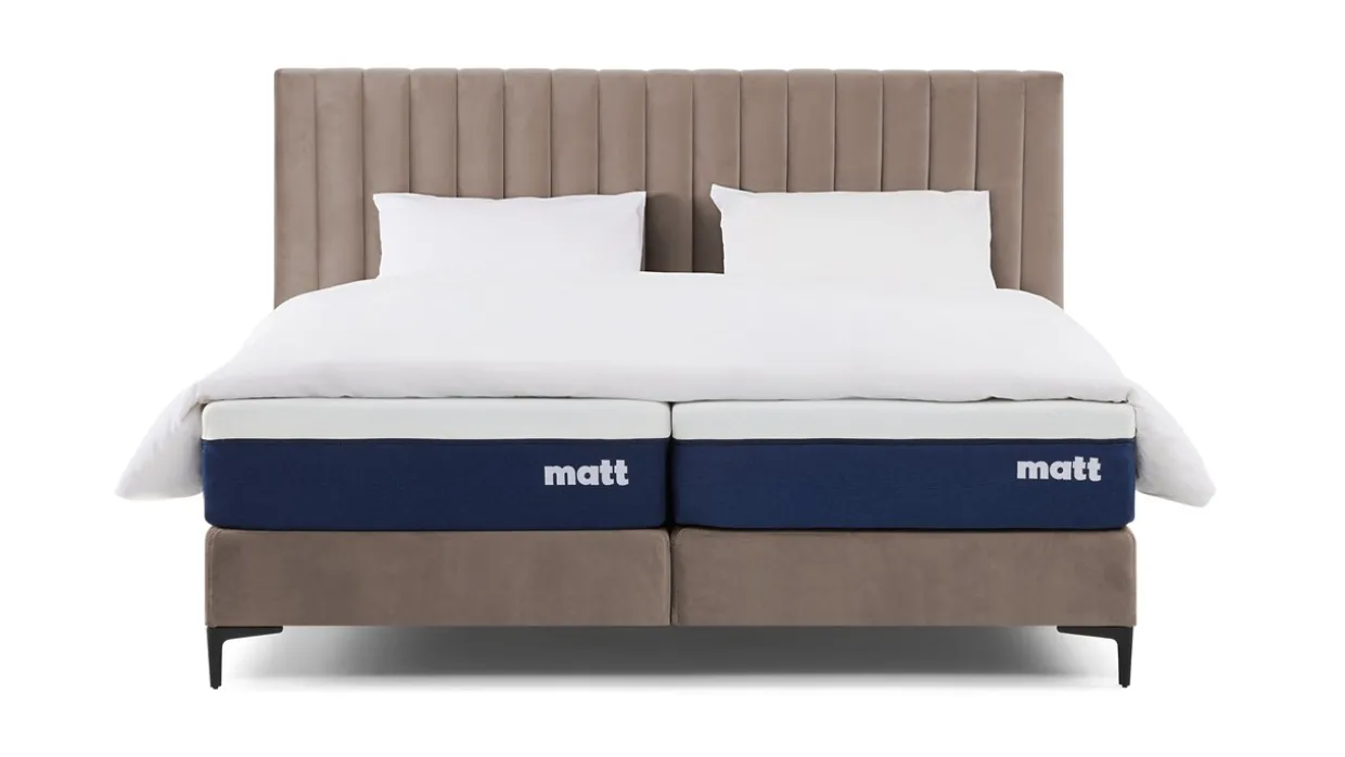 Matt Sleeps Boxspring Velvet stroken met matras Matt
