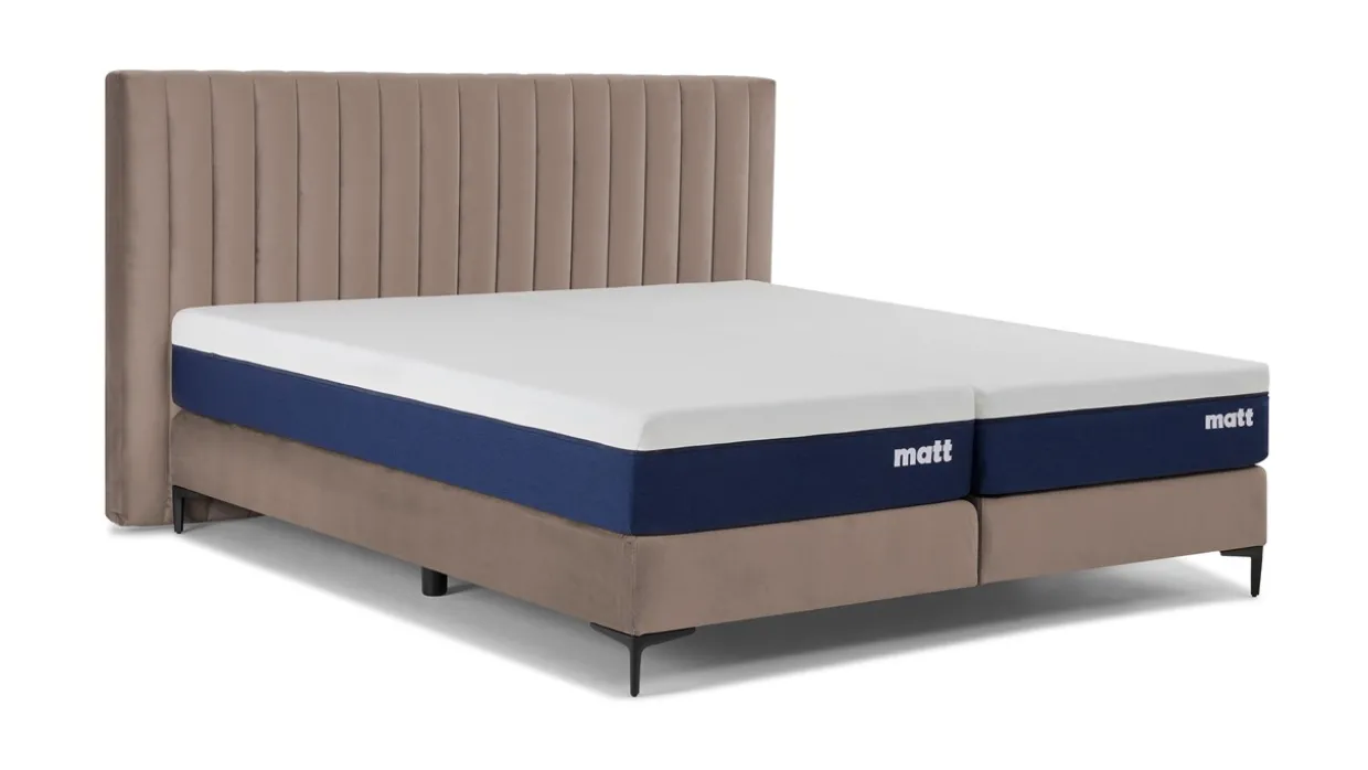 Matt Sleeps Boxspring Velvet stroken met matras Matt