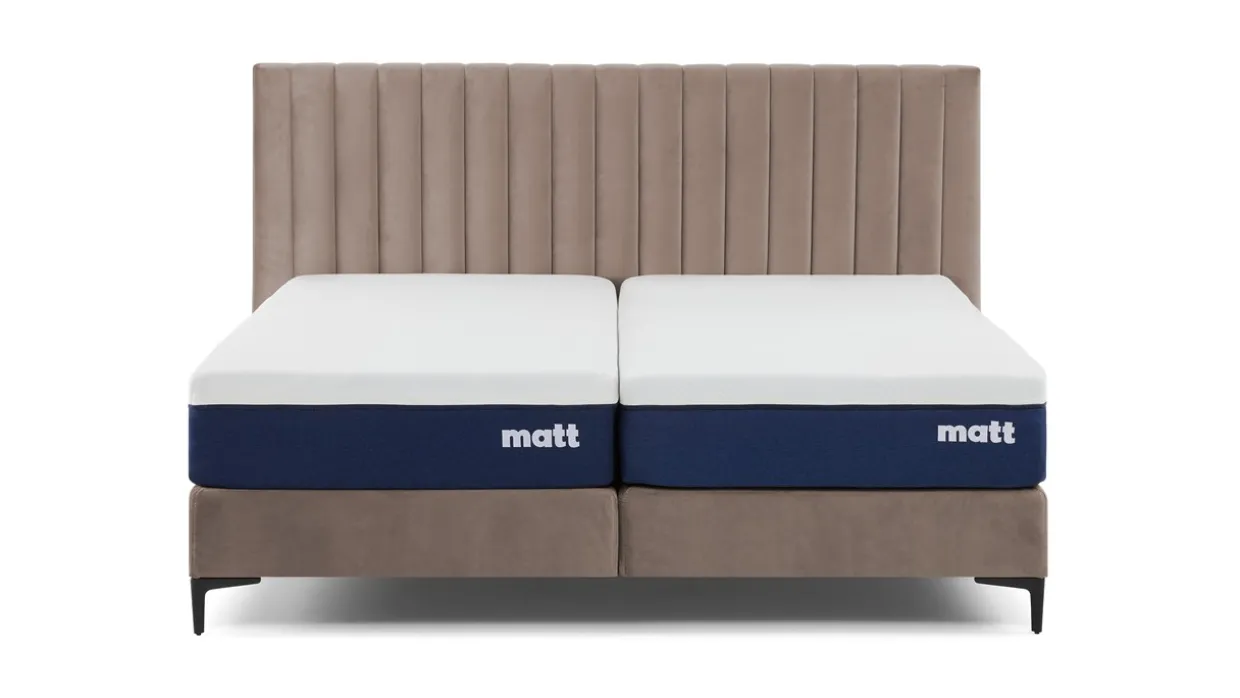 Matt Sleeps Boxspring Velvet stroken met matras Matt