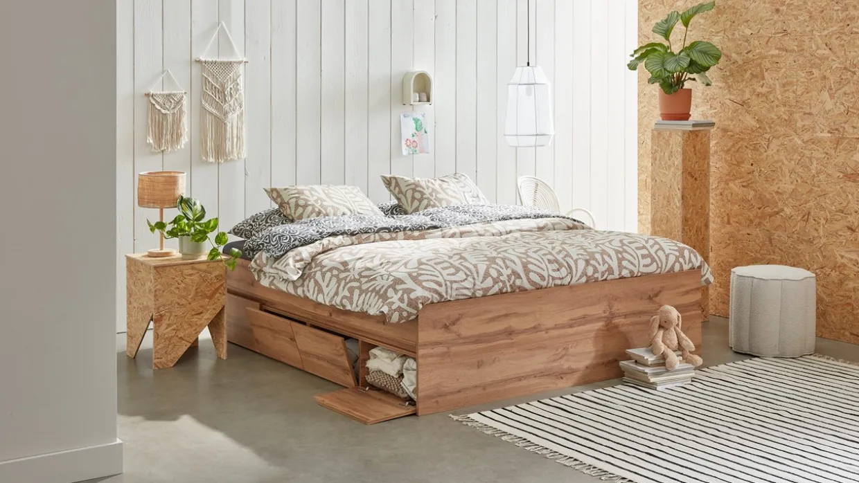 Opbergbed Barn met kleppen