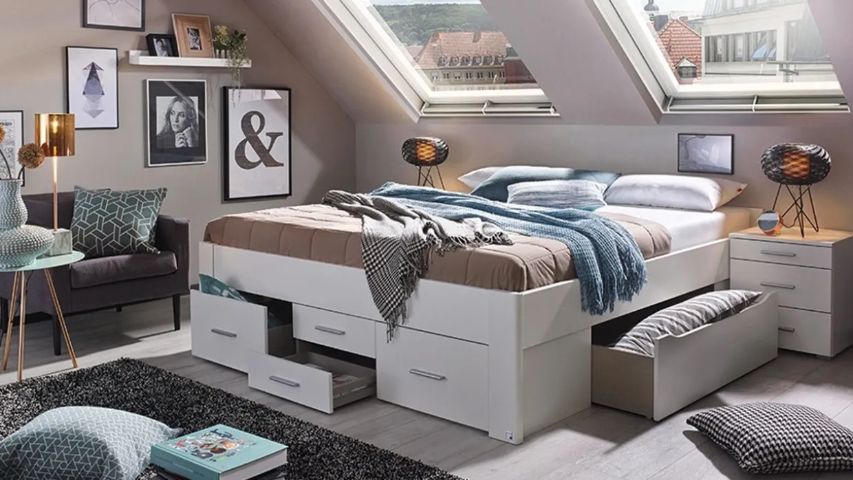 Opbergbed Butiken met 6 laden