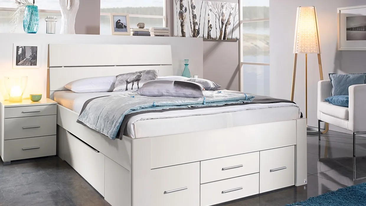 Opbergbed Butiken met hoofdbord en 6 laden