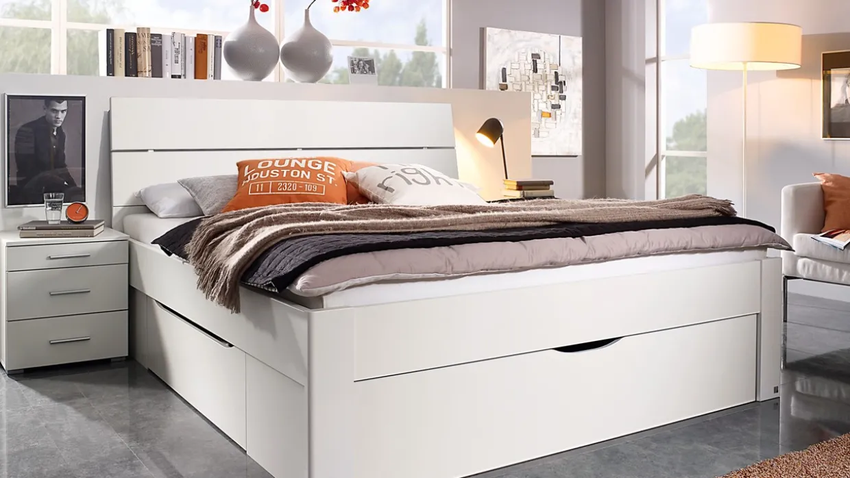 Opbergbed Butiken met hoofdbord en 3 laden