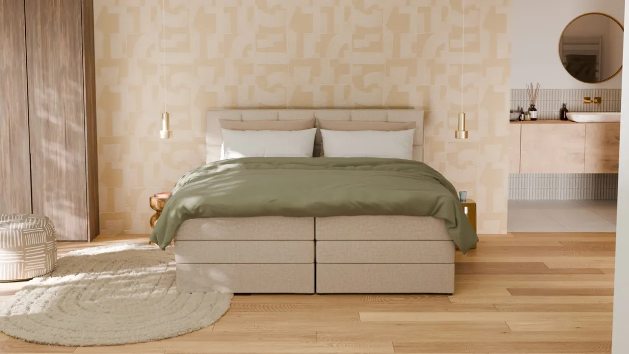 Opbergboxspring Jade - Linen touch