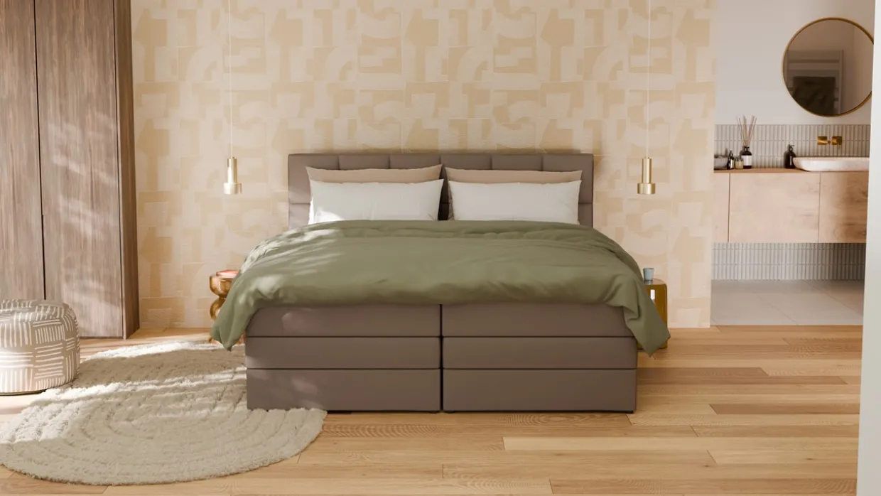 Opbergboxspring Jade - Matte leather