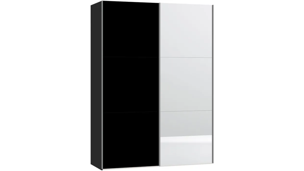 Schuifdeurkast Kixx met glas- en spiegeldeuren
