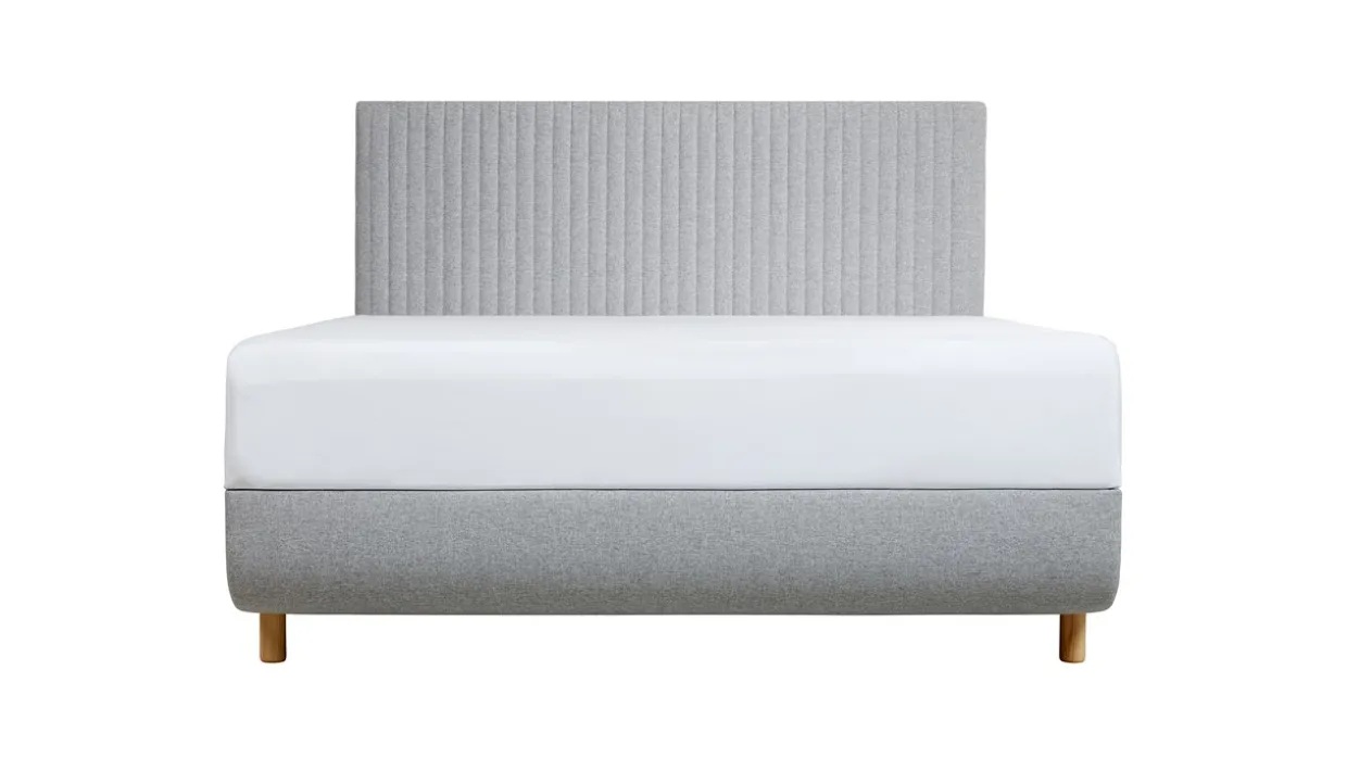 TEMPUR® Bed Arc met hoofdbord Vertical, schotelbodem en Pro matrassen