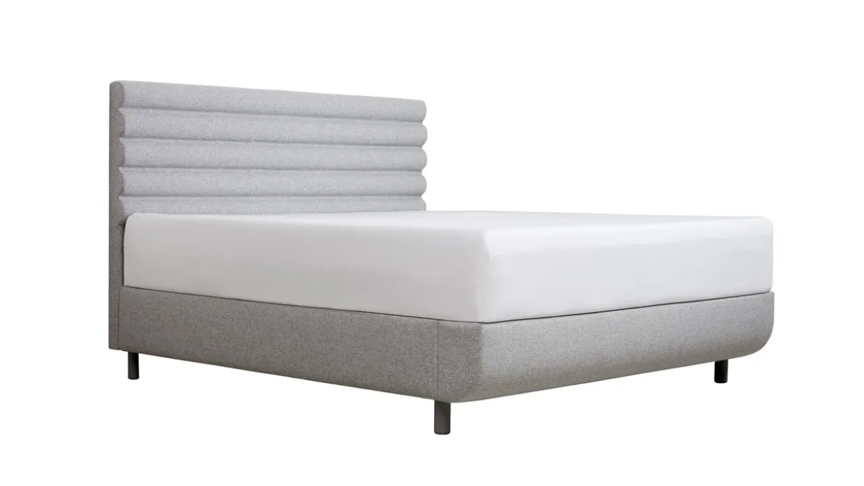 TEMPUR® Bed Arc met hoofdbord Vectra, schotelbodem en Pro matrassen
